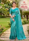 Meera Vol 7 By Kashvi Brasso Doby Border Zari Printed Sarees